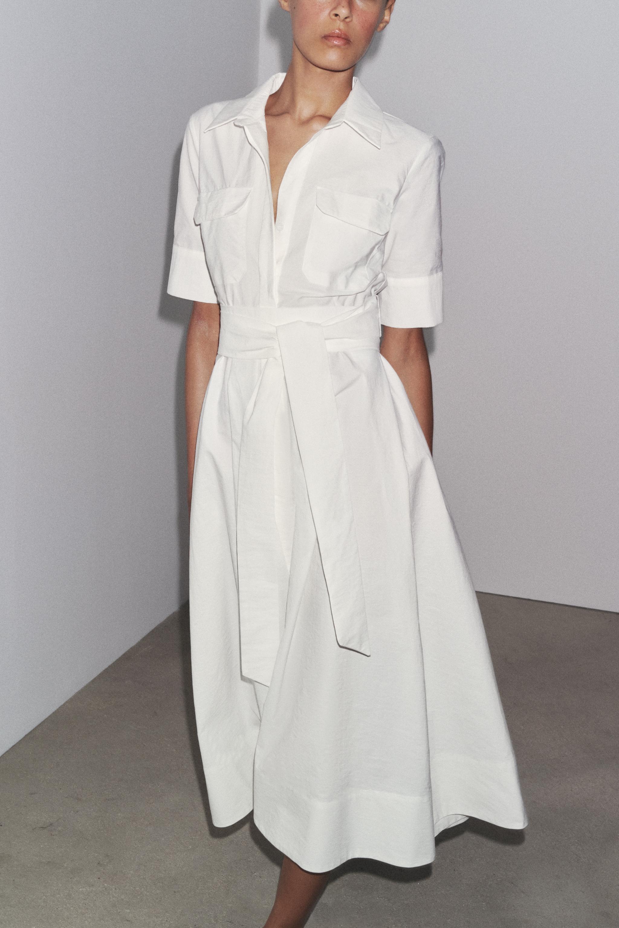 ROBE MIDI EN POPELINE ZW COLLECTION